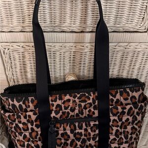 kate spade Leopard Print Quilted Tote - Black & Brown
